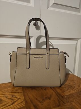 Montana West Medium Beige Structured Hand Bag